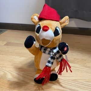 Rudolph Singing Dancing Plush Gemmy Christmas Reindeer Decoration